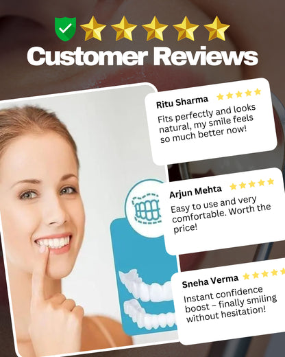 Instant and Confident on Smile Fit Flex Cosmetic Teeth Denture Teeth