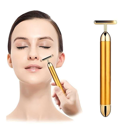 24 Karat Gold Energy Beauty Bar – Electric Facial Massage Roller