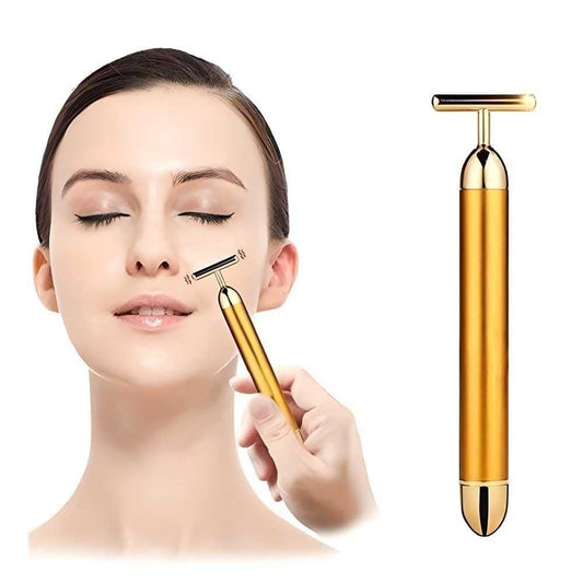 24 Karat Gold Energy Beauty Bar – Electric Facial Massage Roller