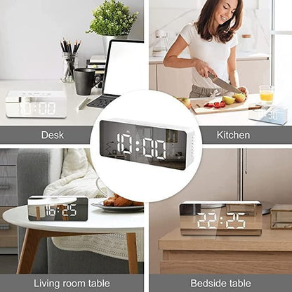 LED Digital Alarm Clock – Modern Glow Design for Bedroom & Desk